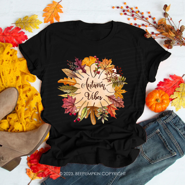 Pretty Fall Leaves Autumn Tees