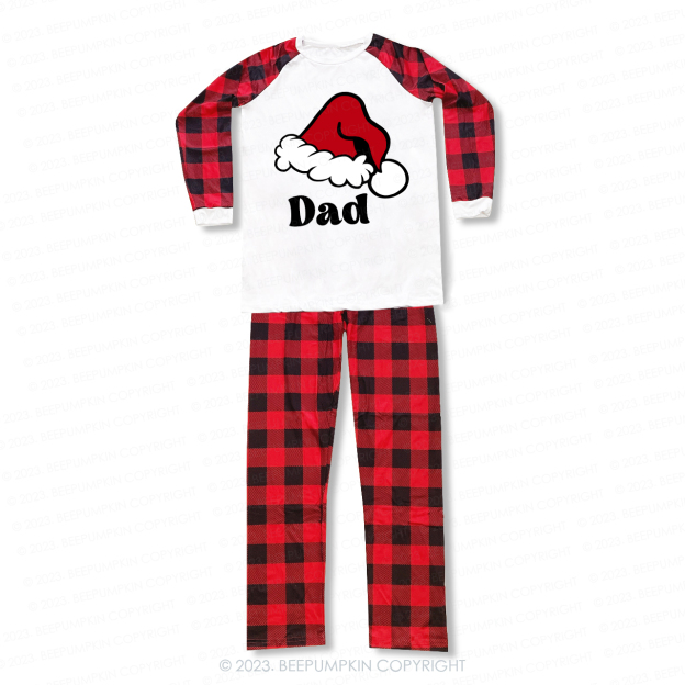 Santa Hat Personalized Matching Family Pajamas