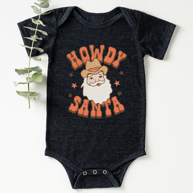 Baby Christmas Bodysuit - Howdy Santa