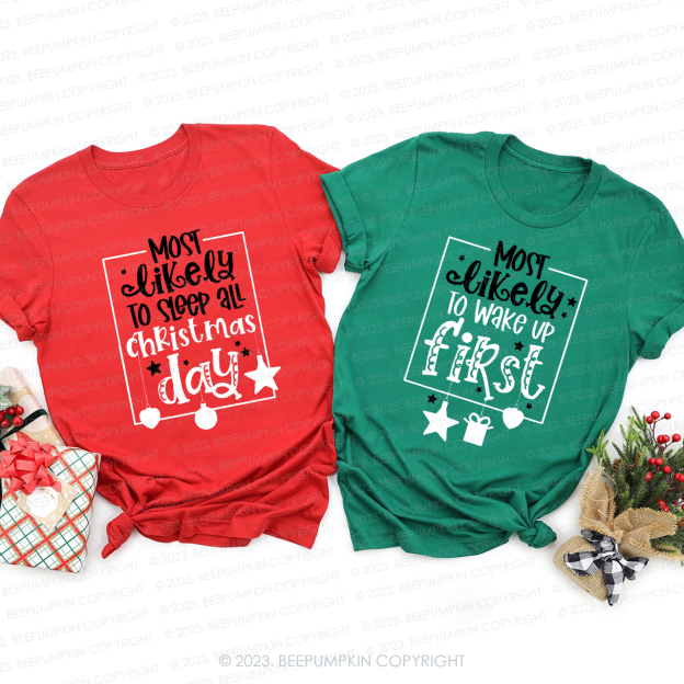 Funny MOST LIKELY TO Christmas Party Shirts Beepumpkin