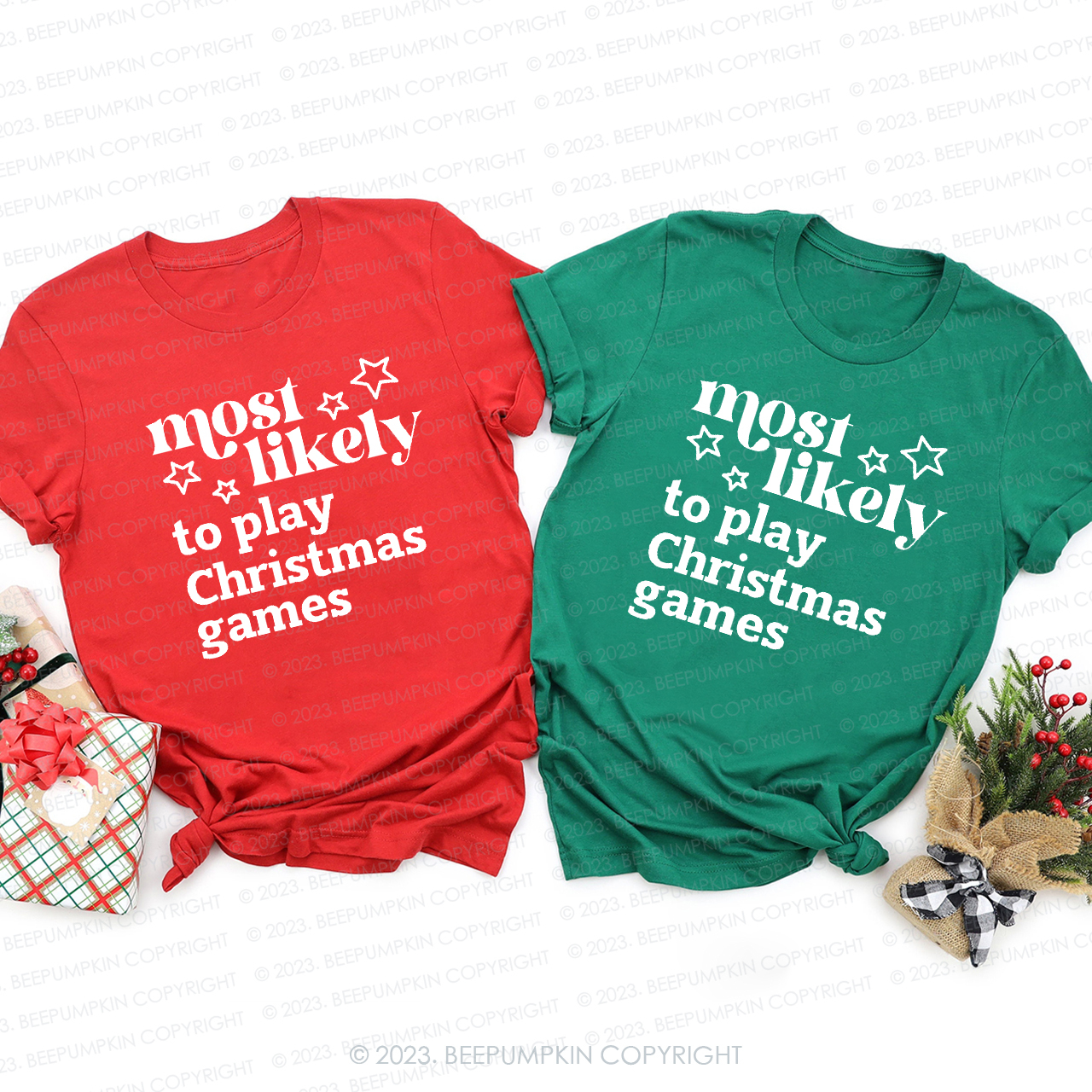 Family Matching Christmas Shirts - Most Likely To Shirts Beepumpkin