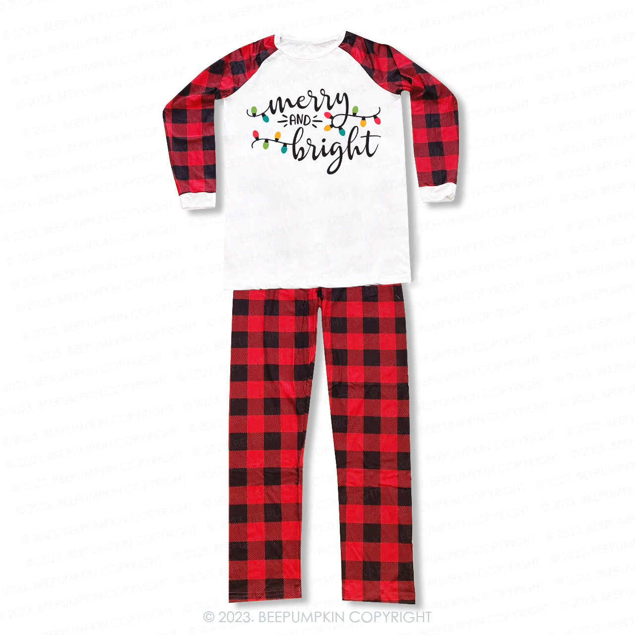 Christmas Lights - Merry And Bright Family Matching Pajamas Beepumpkin