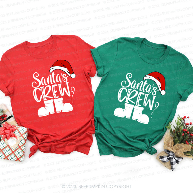 Santa's Crew Christmas Crew Family Matching Shirts Beepumpkin