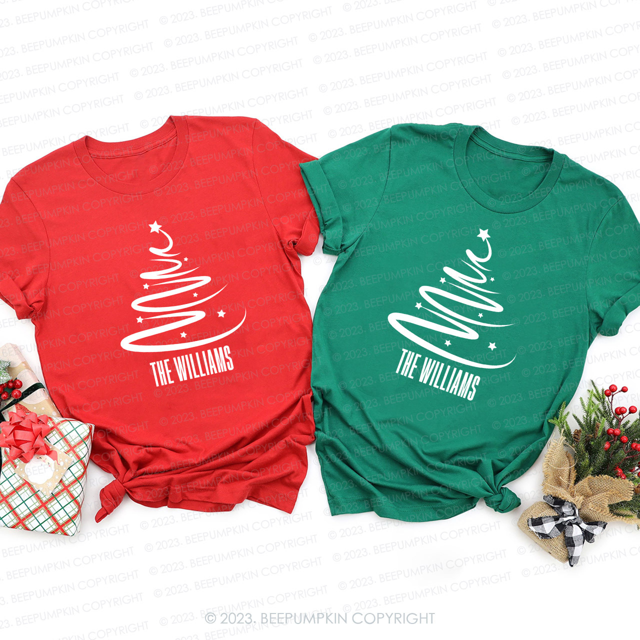 Star Trails Christmas Family Matching Shirts Beepumpkin