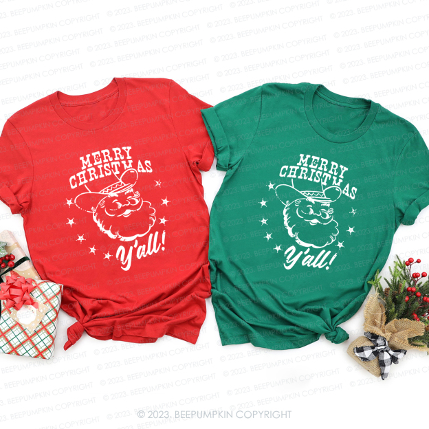 Howdy Y'all  Family Christmas Shirts Beepumpkin