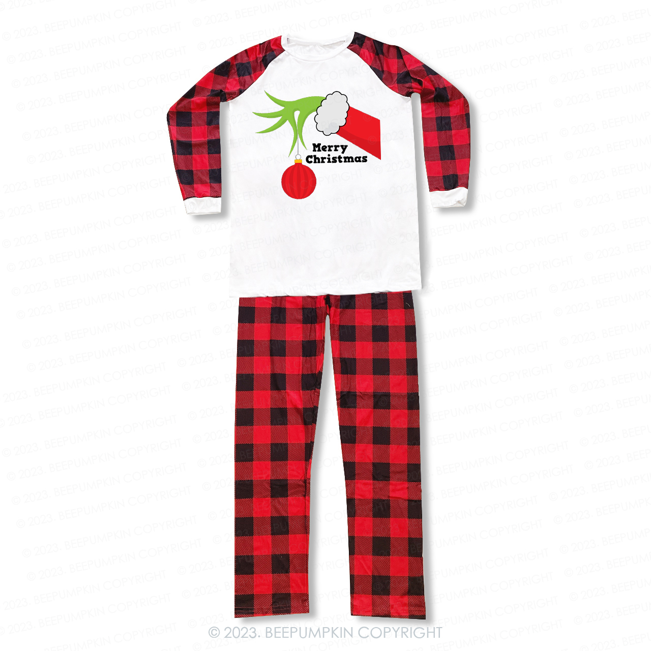 Merry Christmas Classic Matching Family Pajamas Beepumpkin