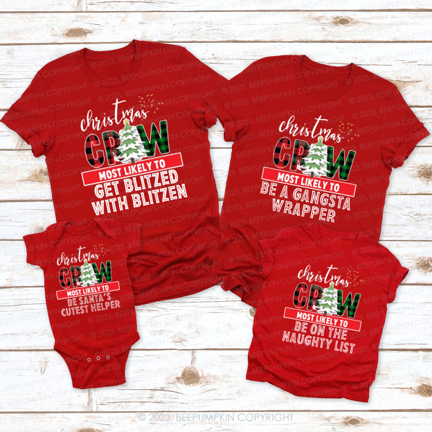 Personalized Funny Most Likely To Christmas T-Shirt For Family Beepumpkin