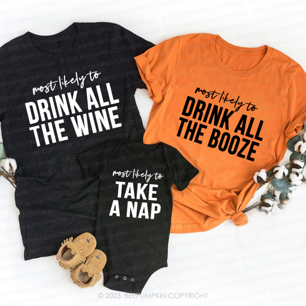 Most Likely To Thanksgiving Friendsgiving Shirts Beepumpkin