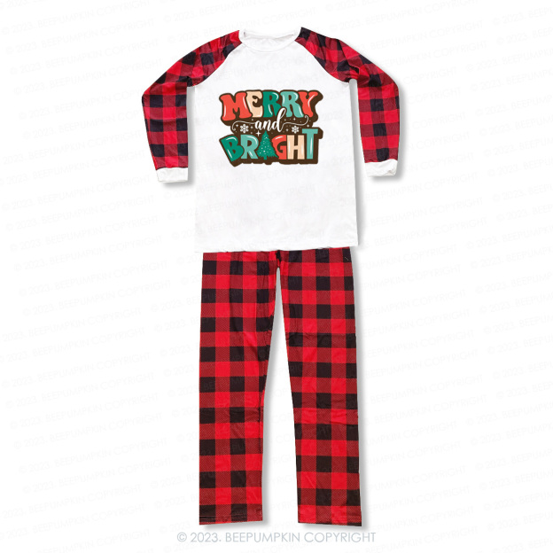 Happy Christmas Merry And Bright Matching Pajamas For Family Beepumpkin