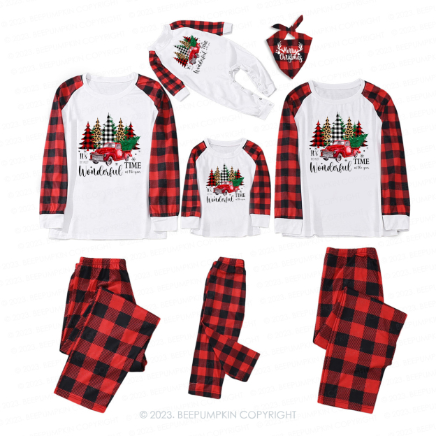 Christmas Vintage Red Truck Matching Pajamas For Family Beepumpkin