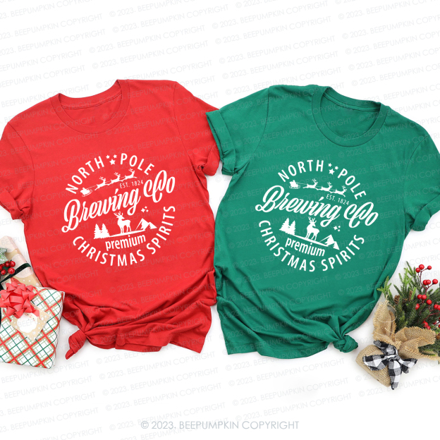 North Pole Brewing Co Christmas Family Matching Shirt
