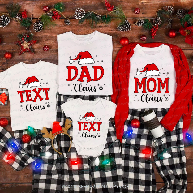 Custom Family Santa Claus Christmas Party Tees Beepumpkin