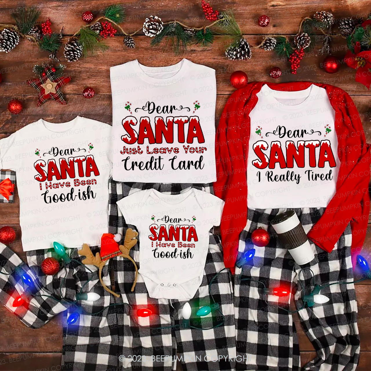 Personalized Dear Santa Christmas Quotes Matching Shirts Beepumpkin