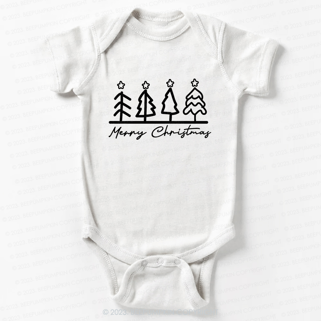 Natural Toddler Tee Christmas Tree Bodysuit For Baby Beepumpkin