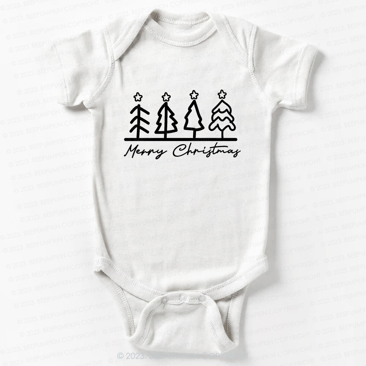 Natural Toddler Tee Christmas Tree Bodysuit For Baby Beepumpkin