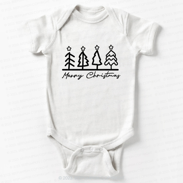 Natural Toddler Tee Christmas Tree Bodysuit For Baby Beepumpkin