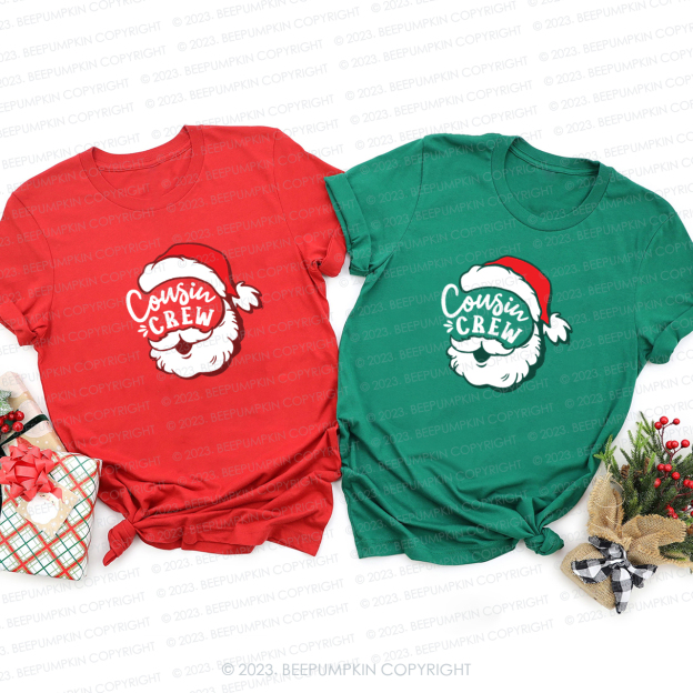 Cousin Crew Christmas Family Matching Shirts Beepumpkin