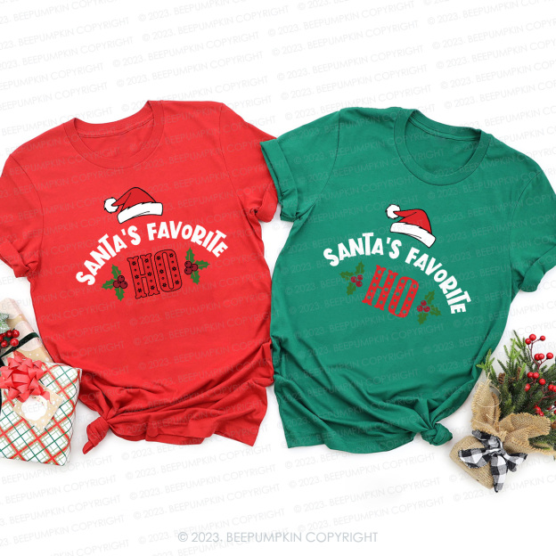 Santa's Favorite Ho Family Matching Shirts Beepumpkin