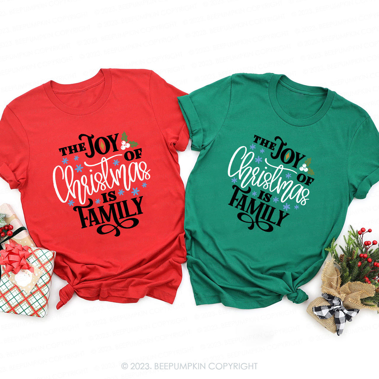 The Joy Of Christmas Is Family Matching Shirts Beepumpkin
