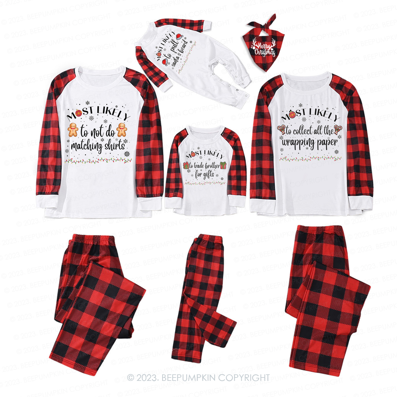 Personalized Christmas Most Likely To Choose Everything Pajamas Beepumpkin