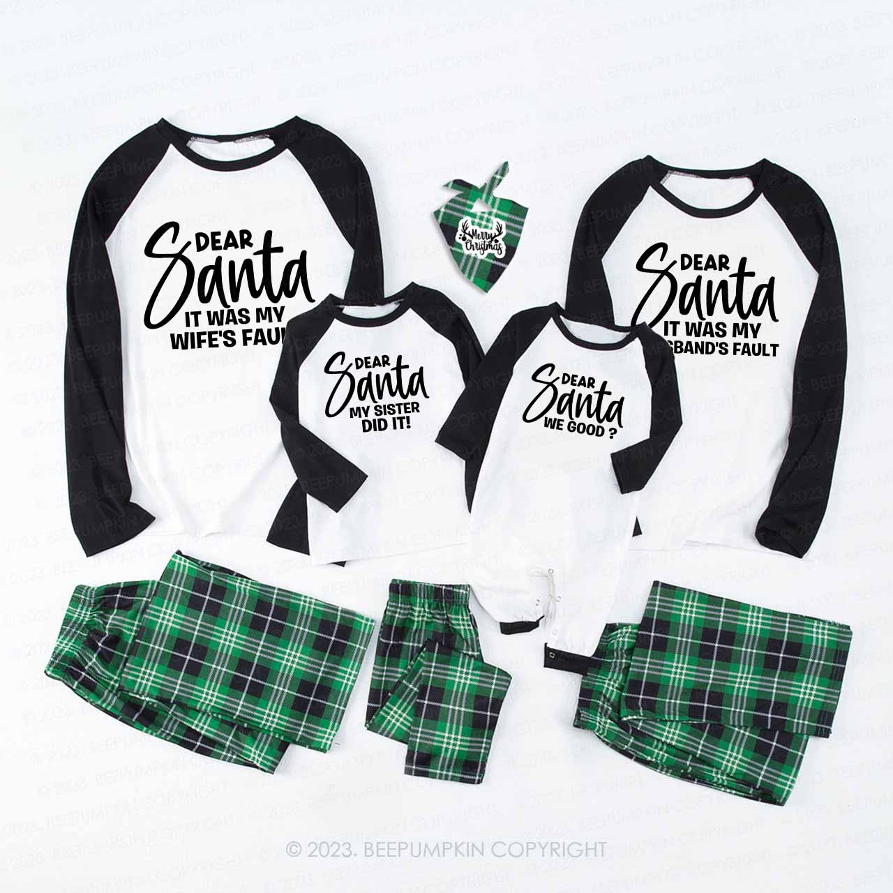 Christmas Dear Santa Family Matching Pajamas Beepumpkin