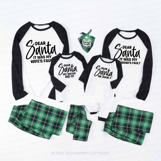Christmas Dear Santa Family Matching Pajamas Beepumpkin