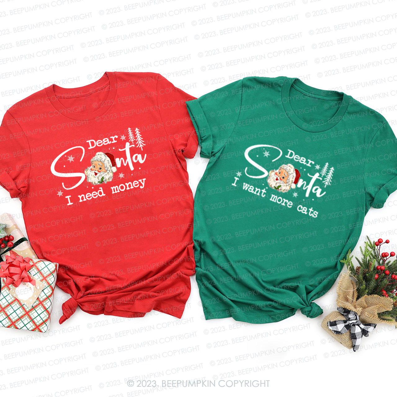 Personalized Dear Santa I Want to Say to you Matching Family T-shirts Beepumpkin