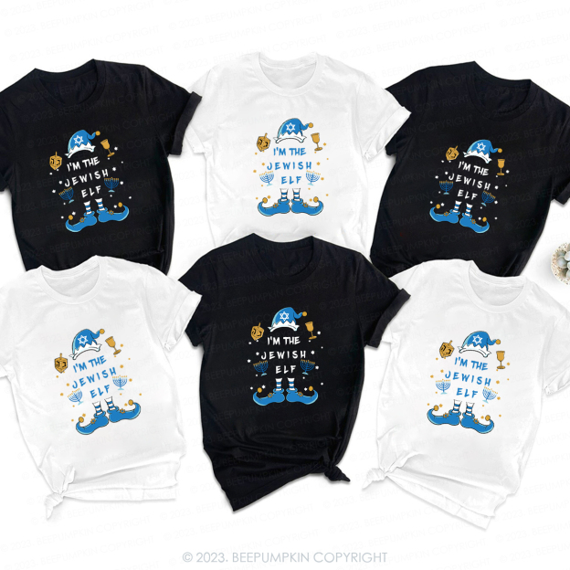 I'm The Jewish ELF For Hanukkah Family T-Shirts Beepumpkin