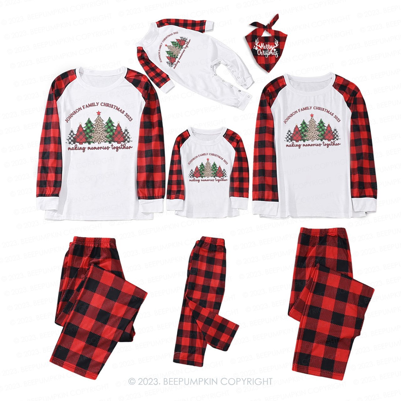 Personalized Family Christmas Make Memories Matching Pajamas Beepumpkin