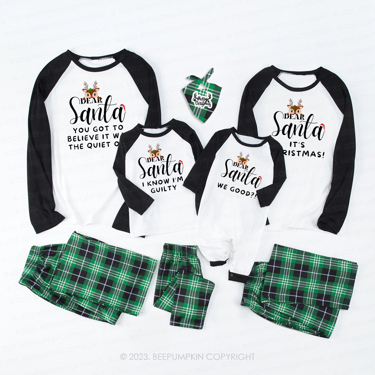 Dear Santa We Good for Everthing Christmas Matching Pajamas Beepumpkin