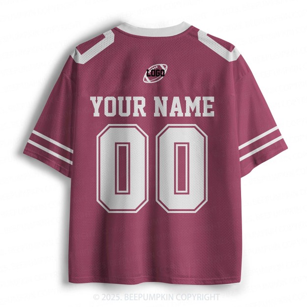 Personalized Team Name & Number Maroon Adult Sport Jersey Beepumpkin
