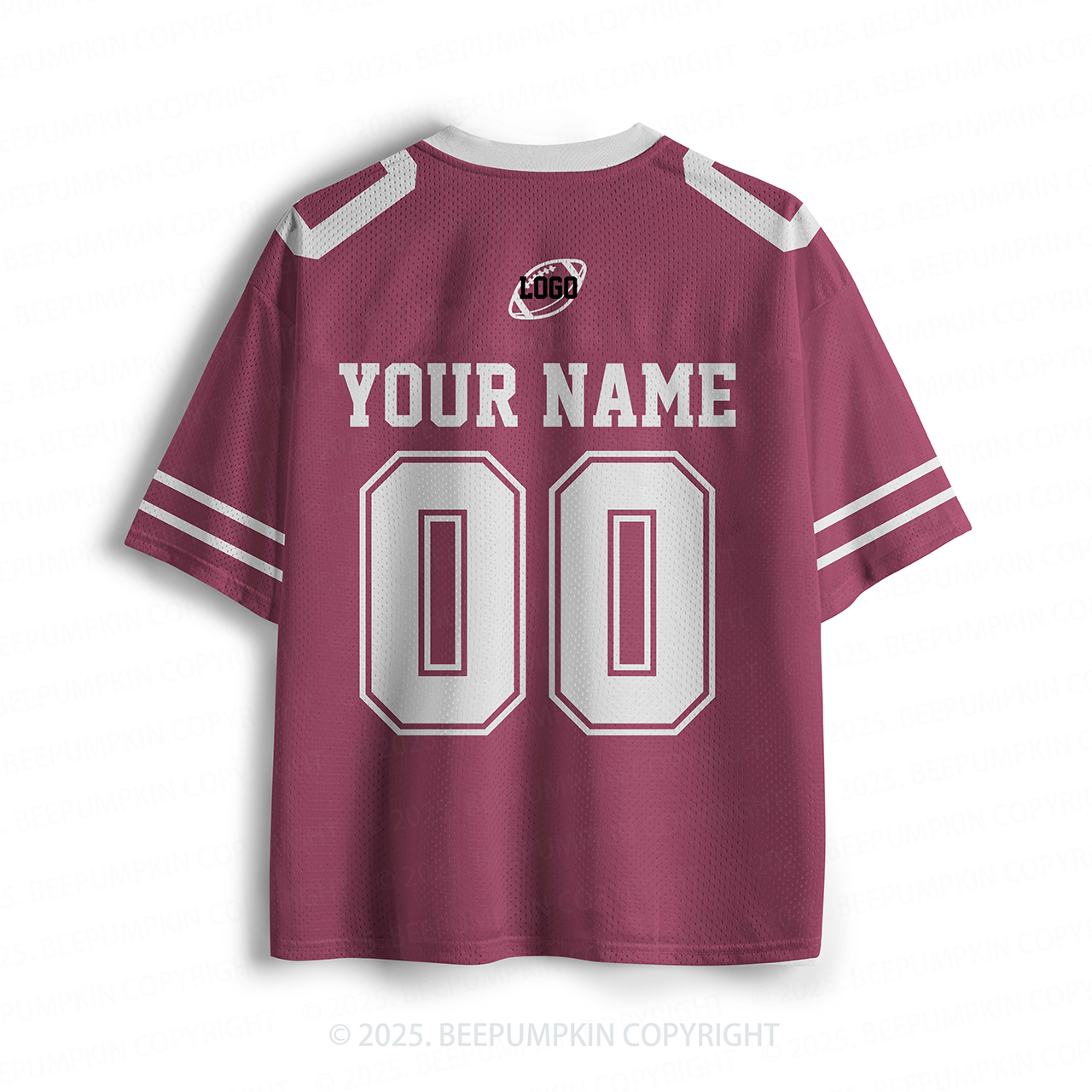 Personalized Team Name & Number Maroon Toddler&Kid's Sport Jersey Beepumpkin