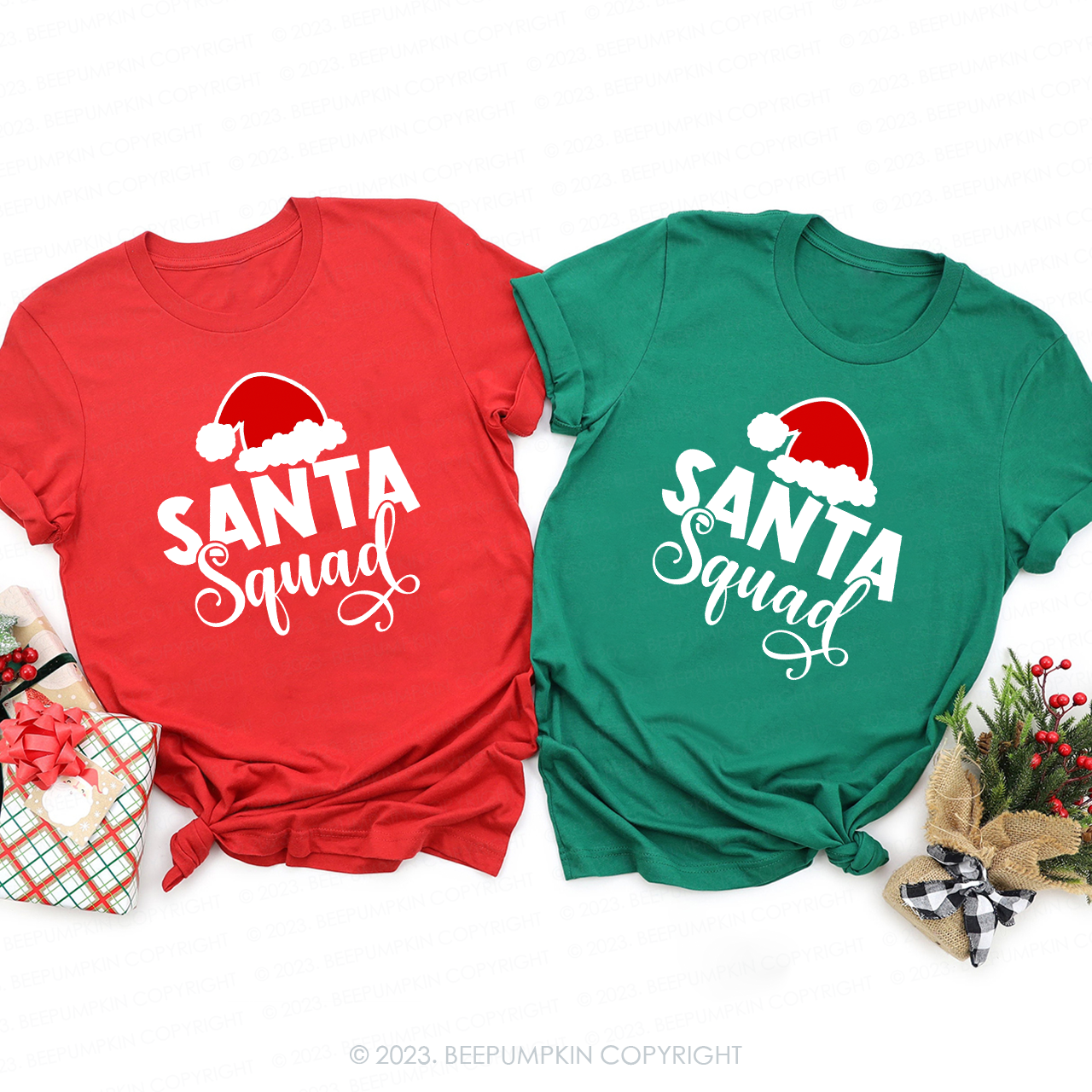 Santa Squad Funny Christmas Matching Shirts