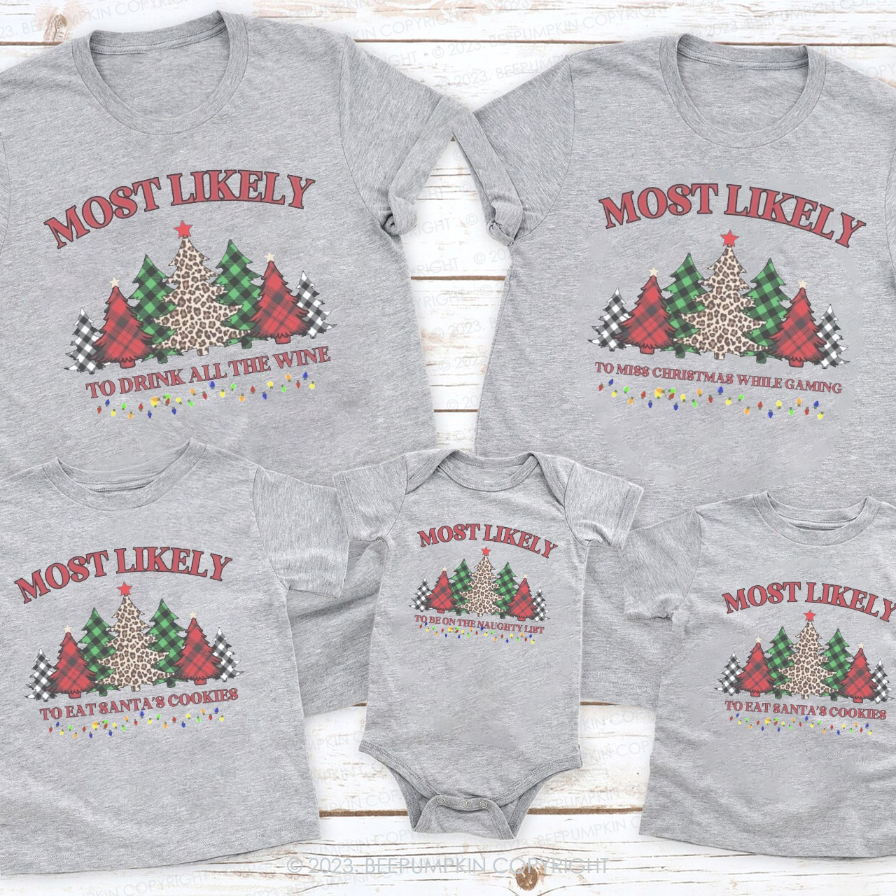 Personalized Most Likely To Christmas Times Matching Shirts