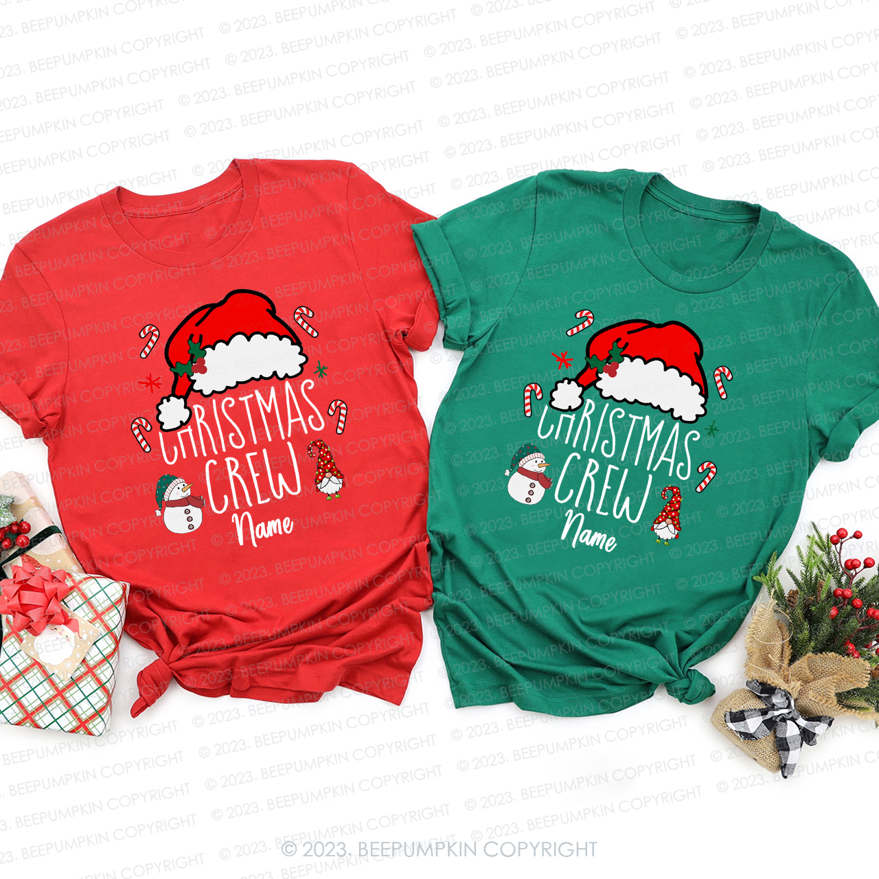 Personalized Christmas Crew Matching Family Christmas Shirts