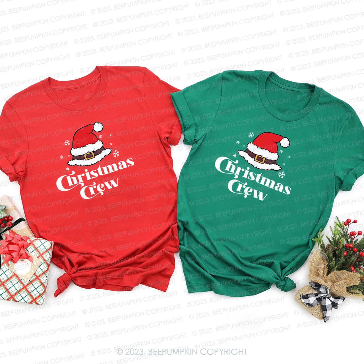 Christmas Crew Prepare the Best Gift Matching Shirts