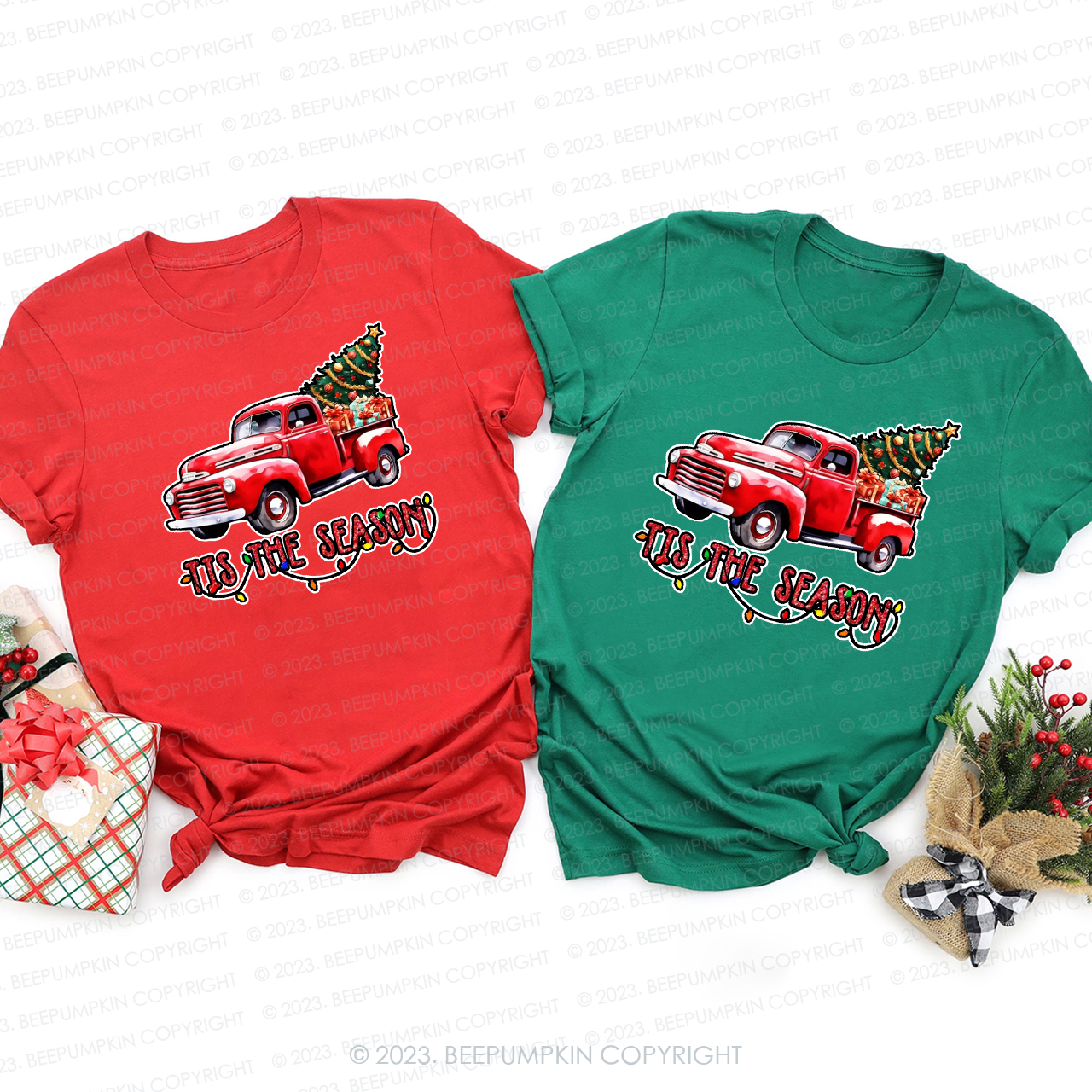 Tis the season Christmas Truck Family Matching Shirt