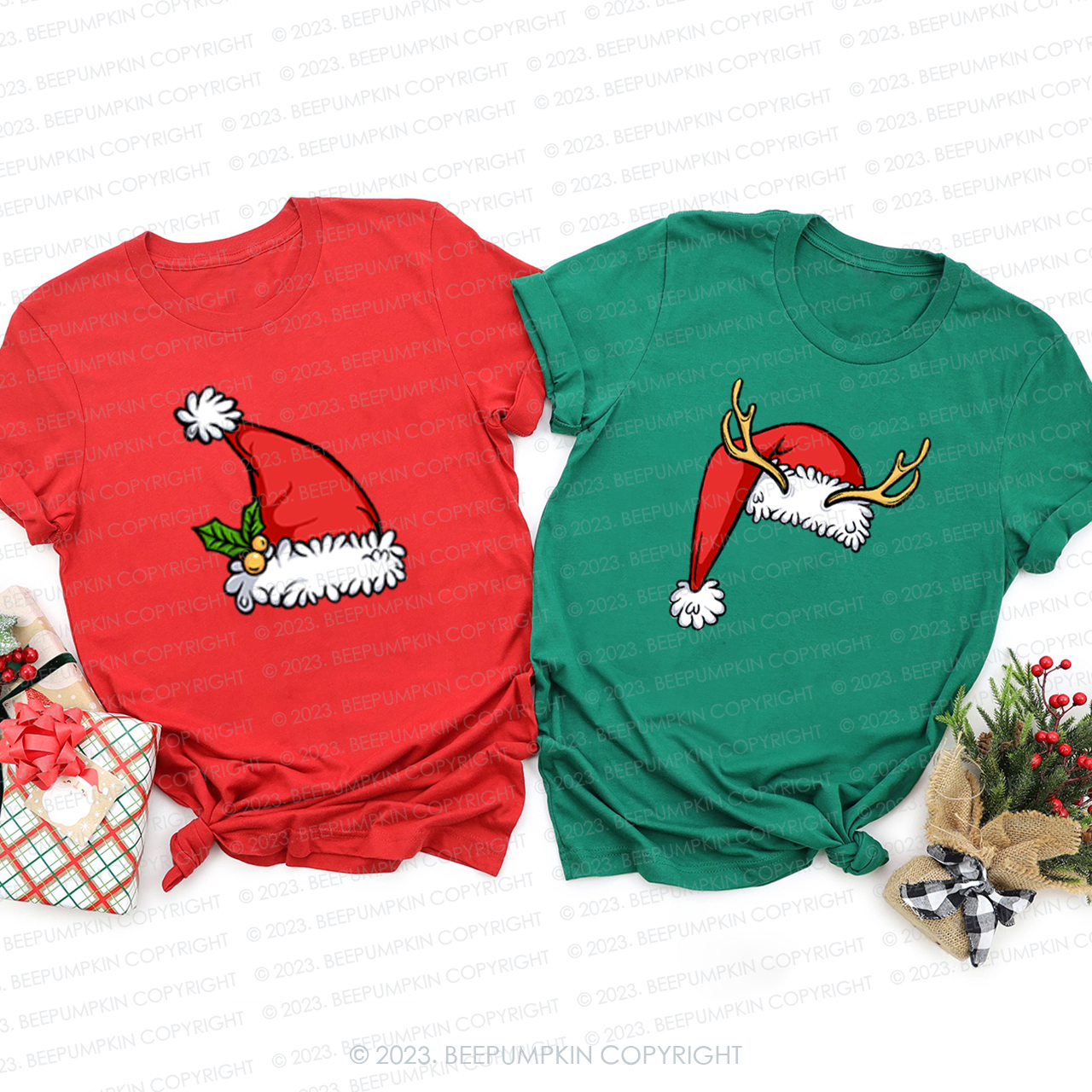 Four Kinds of Cute and Funny Christmas Hats Shirts