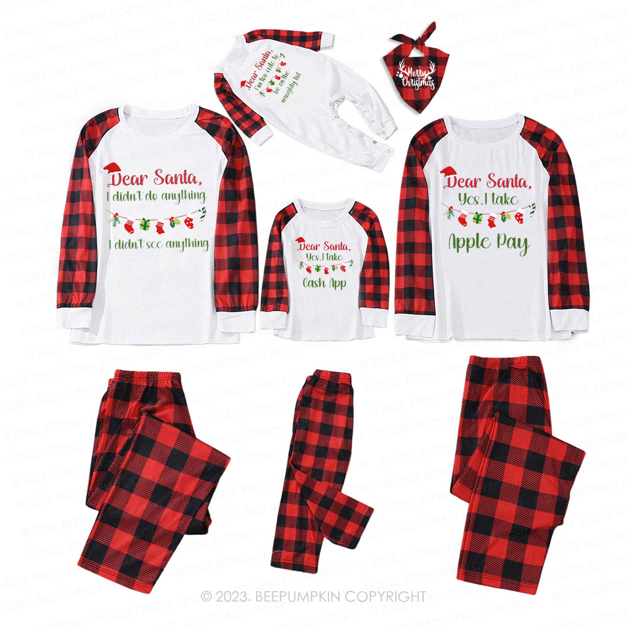 Personalized Funny Family Christmas Dear Santa Matching Pajamas