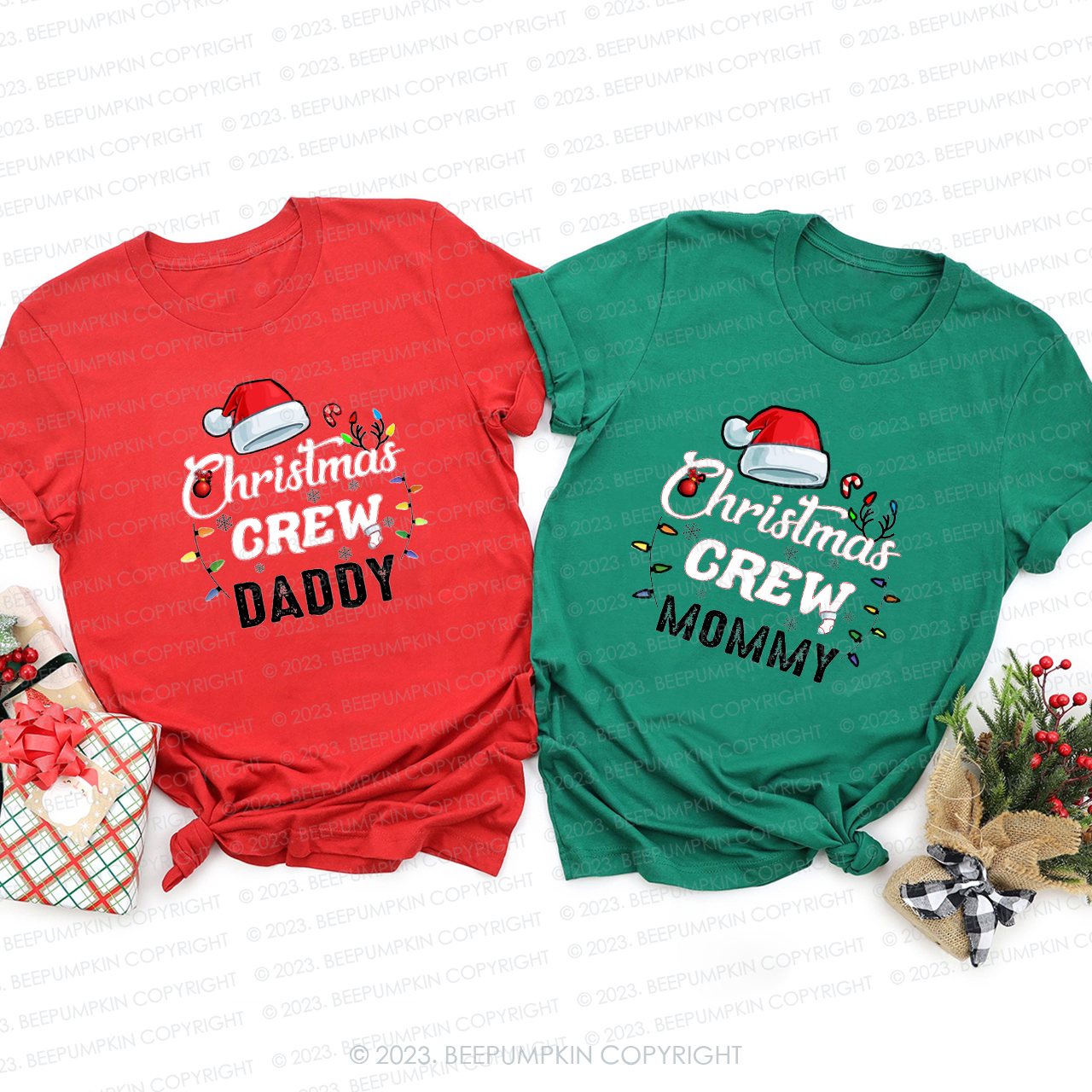 Personalized Custom Snow Christmas Crew Matching Shirts