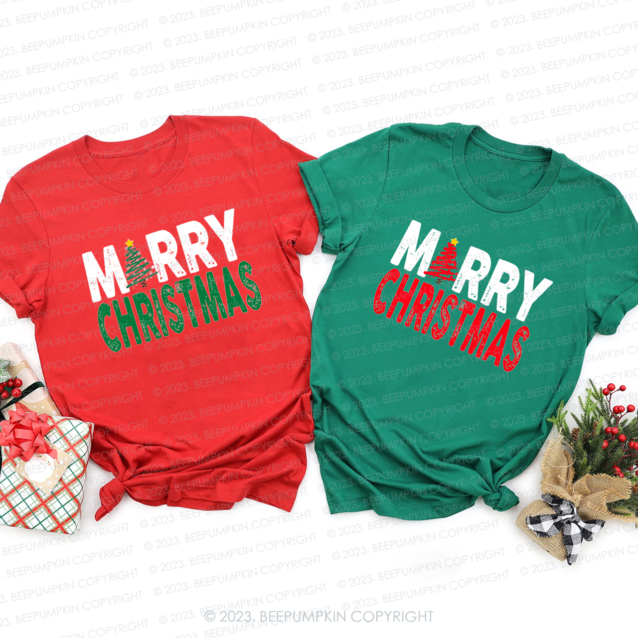 Classic Merry Christmas Family Matching Shirts