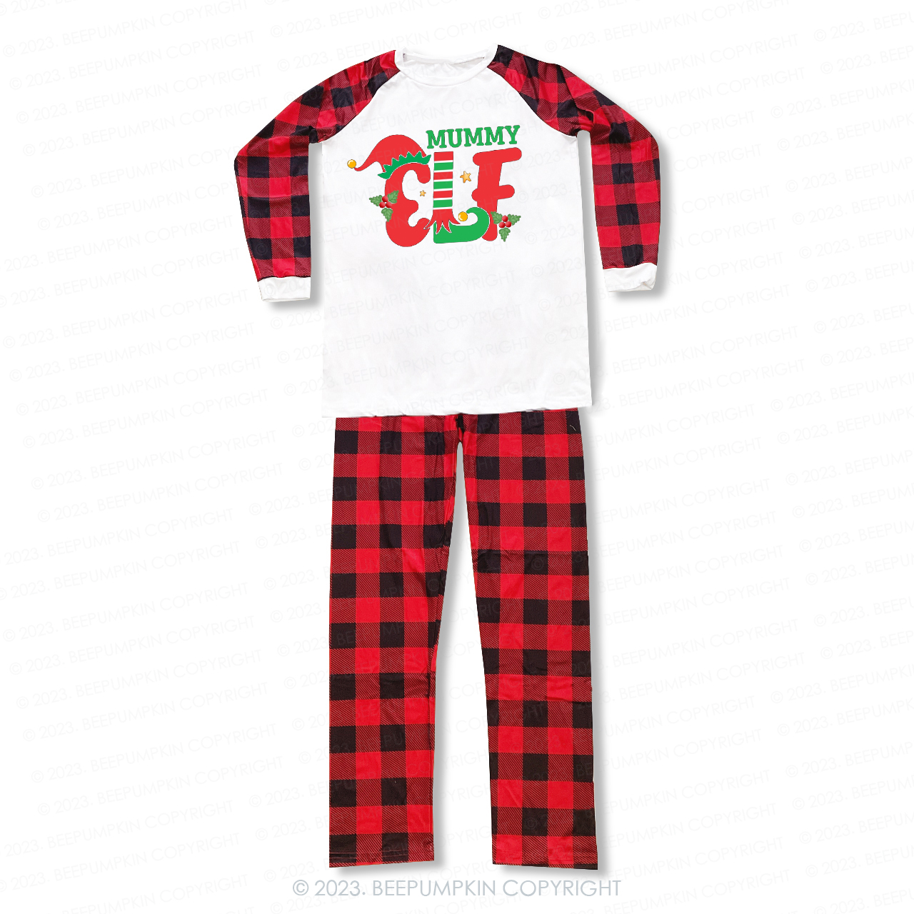 Personalised Cute Elf Christmas  Eve Family Matching Pajamas