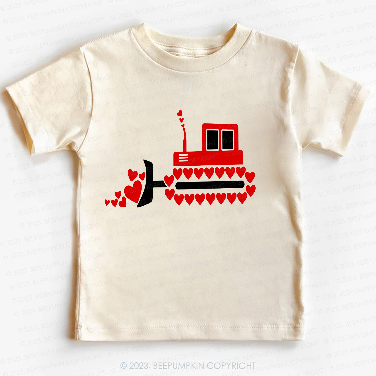 Valentine Tractor  Sending Love -Toddler Tees
