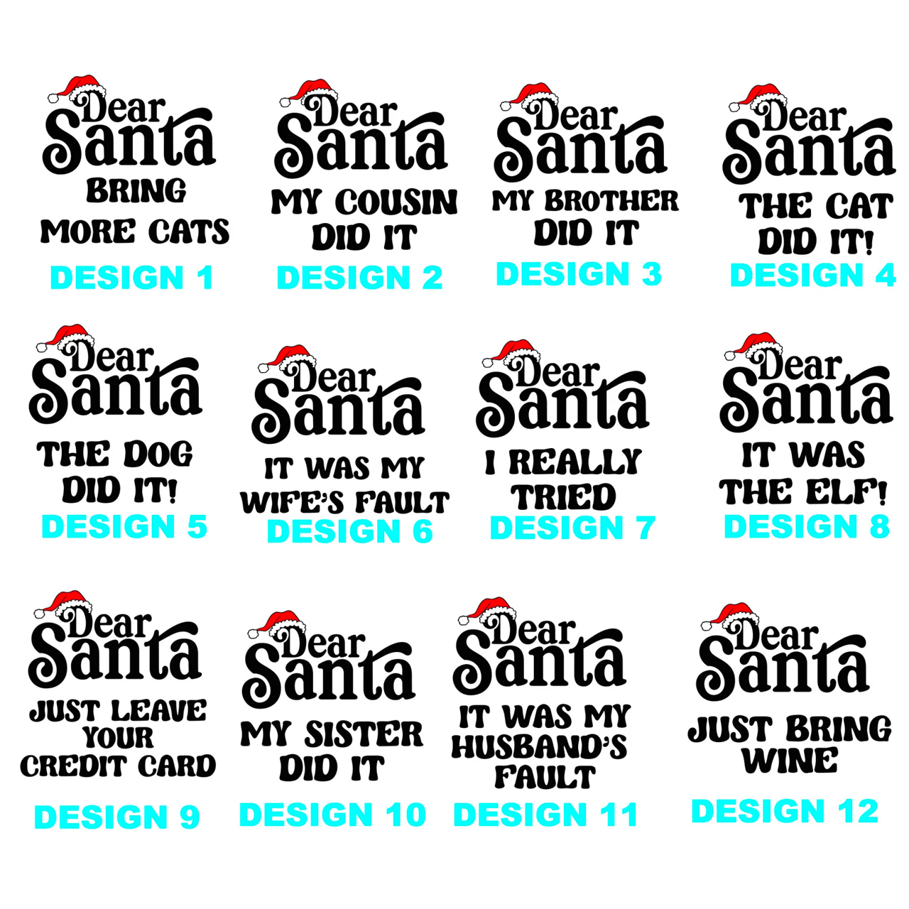 46 Quotes Dear Santa Christmas Family Matching Sweatshirts