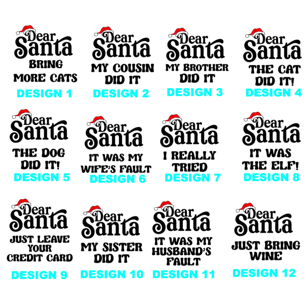 46 Quotes Dear Santa Christmas Family Matching Sweatshirts