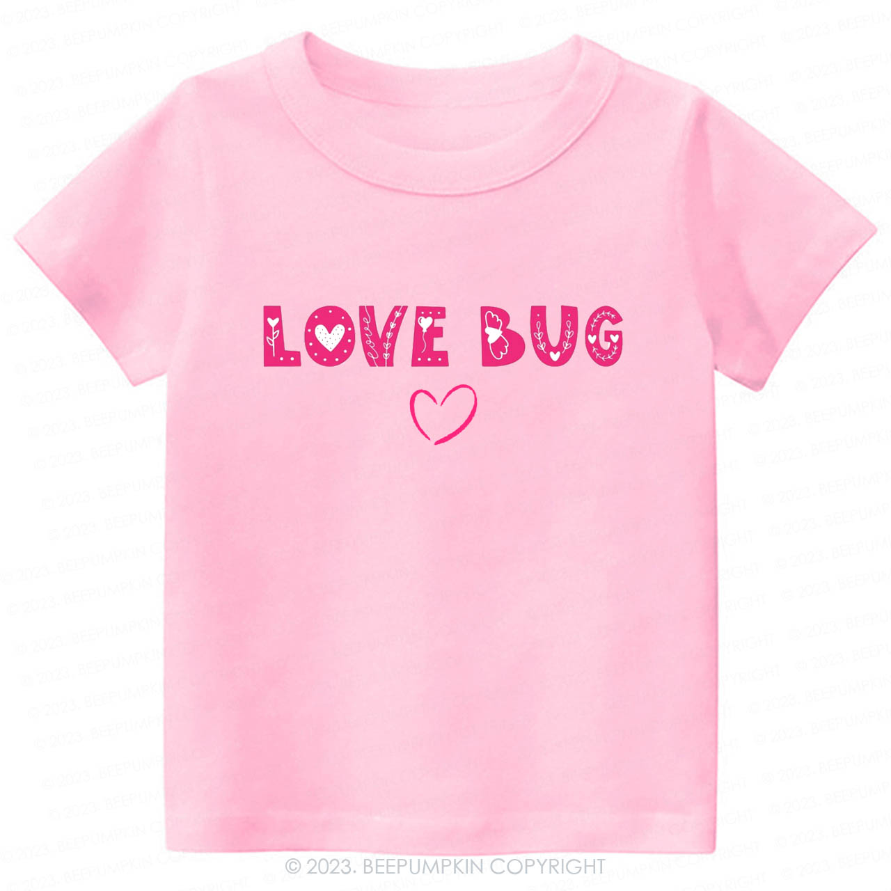 Love Bug Cute Happy Valentines Day -Toddler Tees