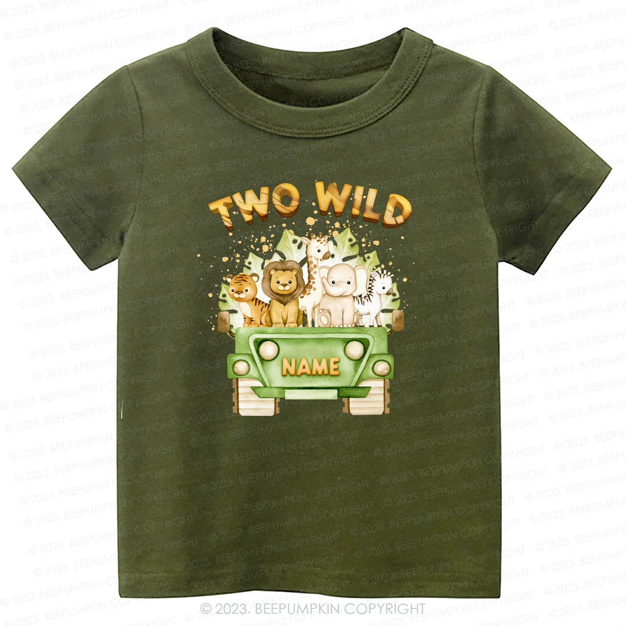 Two Wild Named Safari  -Toddler Tees