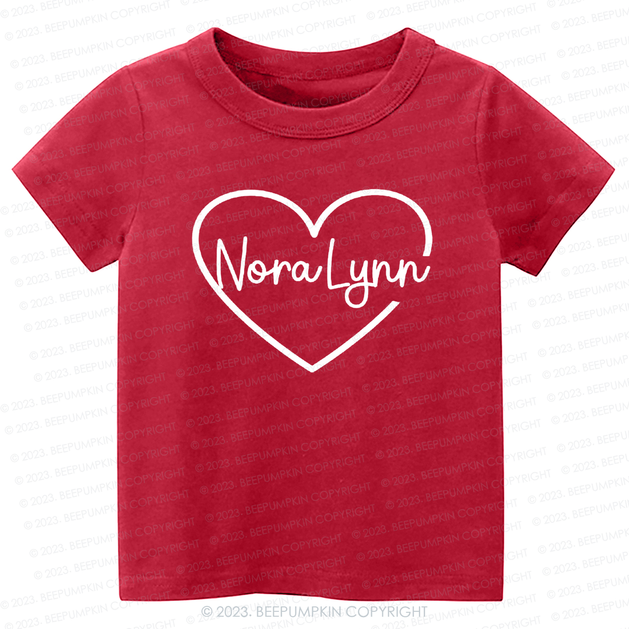 Personalized Name Heart Valentines Day -Toddler Tees