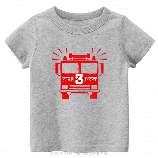 Firetruck Birthday Become a Firefighter -Toddler Tees