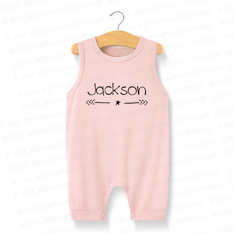 NEW! Personalized Sleeveless Baby Romper For Gender Neutral